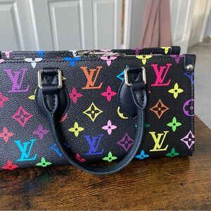 Black Multicolor Monogram Shoulder Bag